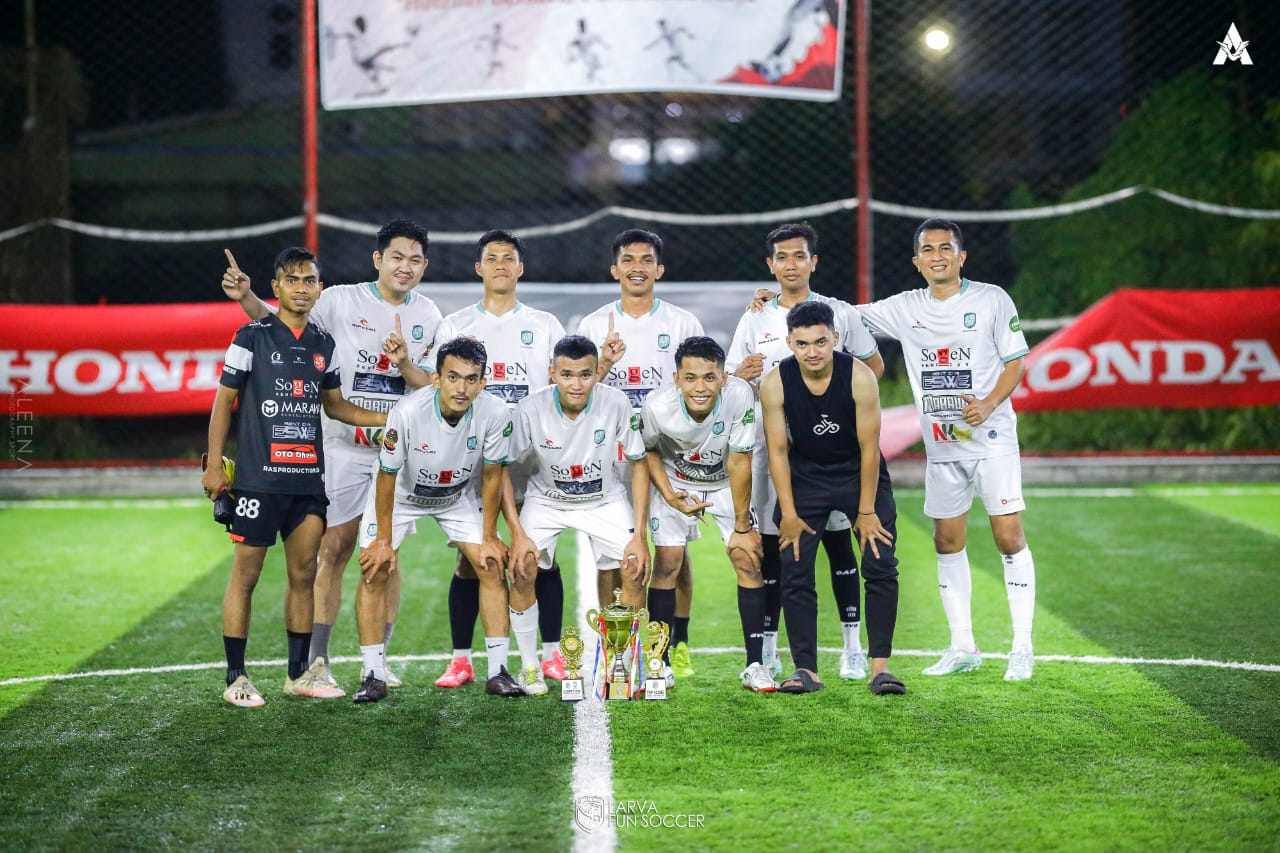 Klub Mini Soccer Dukola United berhasil menjadi jawara pada ajang Fourfeo Larva Fun Soccer edisi ke-118 
